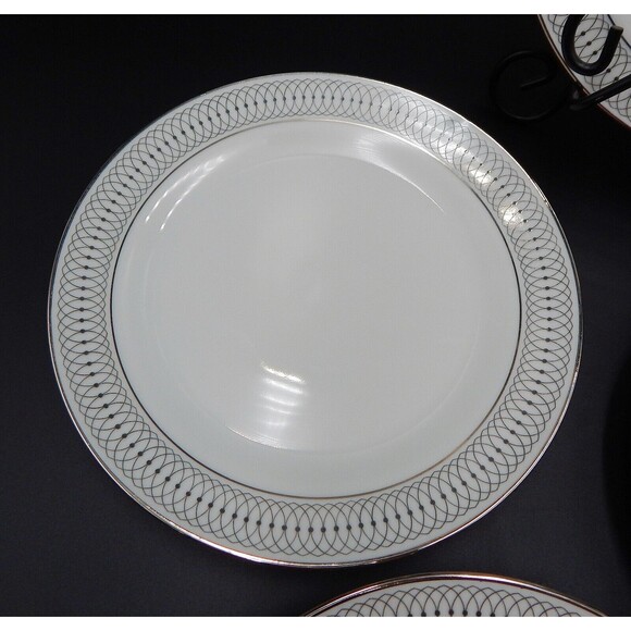 Tirschenreuth Bavaria The Elgin Salad Plates Set of 4 Germany 7-1/2 Inch Silver - Picture 4 of 12